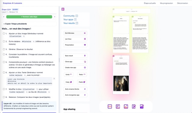 Cours en ligne — exercice guidé